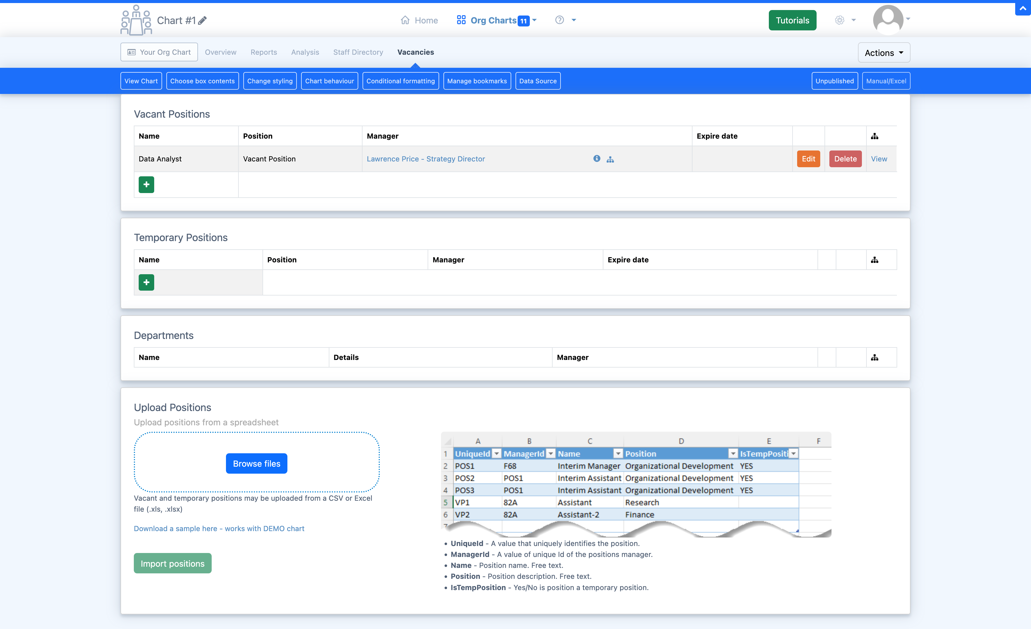 Adding Vacant Persmissions in TeamOrgChart